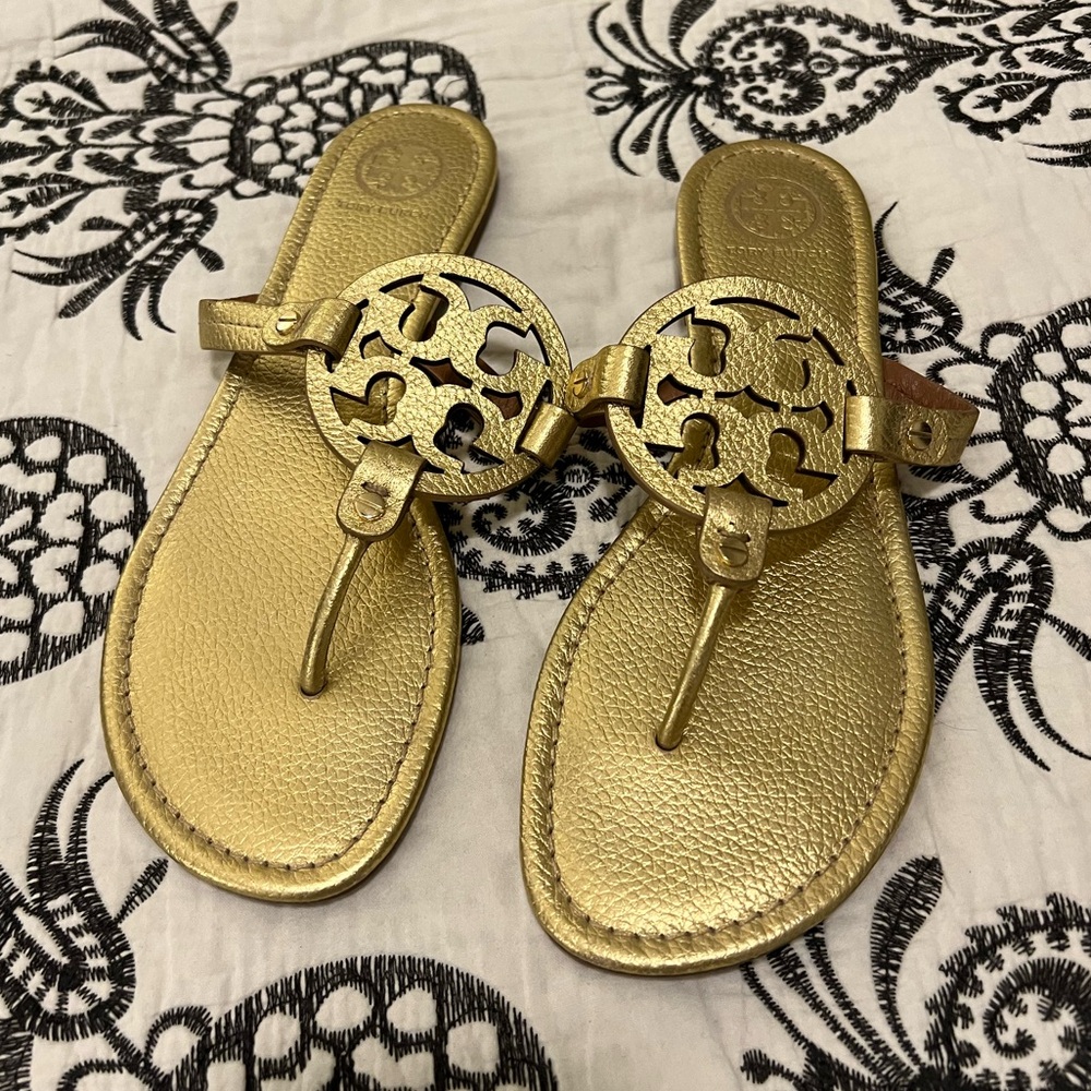 Gold Tory Burch sandals